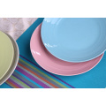 Haonai 6 inch ceramic breakfast plate small round cake plate dessert plate with glazing color